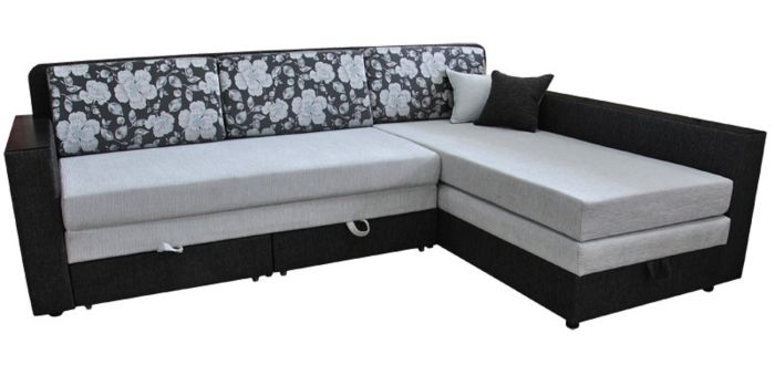 Угловой диван Лорд с нишей и ящиками для белья - 41