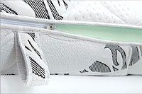 Софа Карина с быльцами-7 гига комб. беж + гига комб. грин (EximTextill)