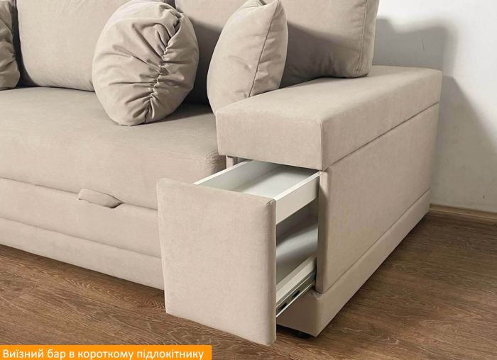 Угловой диван Бомонт (ниша + бар) - 107 