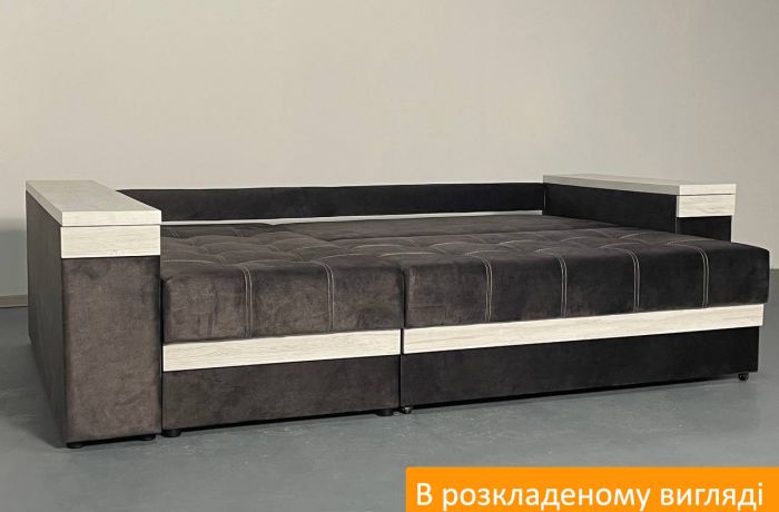 Угловой диван Неаполь 3 (бар, ниша + полки) Pocket Spring – 89 