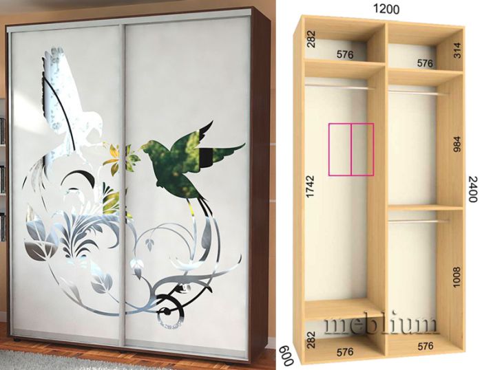 Шкаф-купе Ультра 1200-65