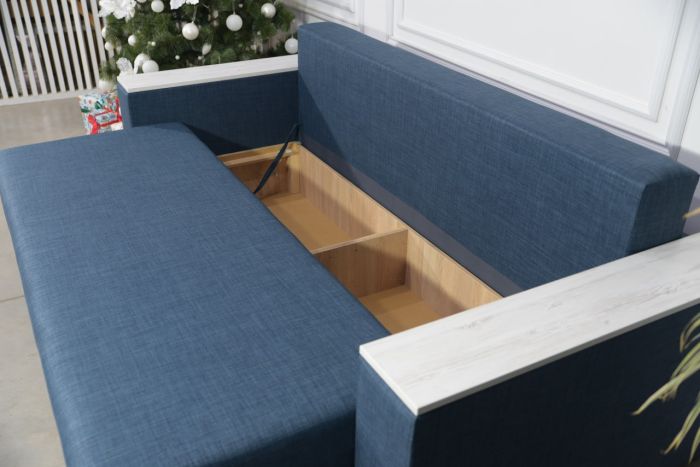 Диван Патрик с нишами в подлокотниках (ортопедическое спальное место, пружинная система Pocket Spring) - 89 part 1