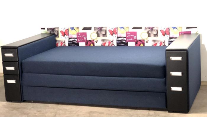 Диван Барбадос 160 (полки + ниша в подлокотниках) - 90