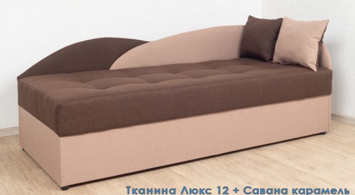 Односпальная кровать Малибу 800 на 1900, ткань рогожка - 101