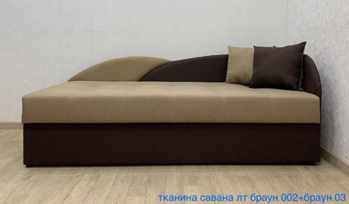 Односпальная кровать Малибу 800 на 1900, ткань рогожка - 101