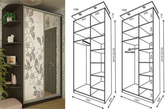 Шкаф купе 1500-92