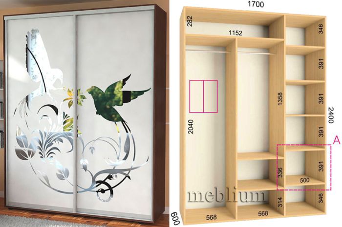 Шкаф-купе Ультра 1700-65