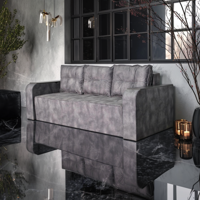 Диван Бухарест (ниша в подлокотниках, большое спальное место) - 90