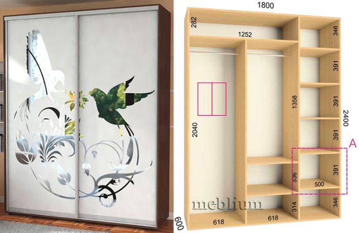 Шкаф-купе Ультра 1800-65