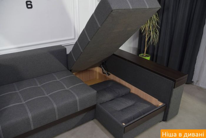 Угловой диван Неаполь 3 (ниша, бар + ниша) Pocket Spring – 89