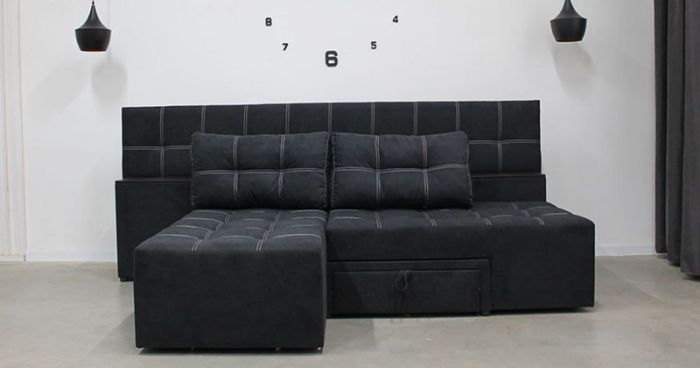 Диван трансформер Компакт 6 универсал (со спинкой, ящики-ниша, ниша в боковых тумбах) Прайм Т 2К — 89