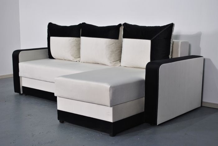 Угловой диван Акорд, мягкие подлокотники, антикоготь, износостойкая оббивка - 89