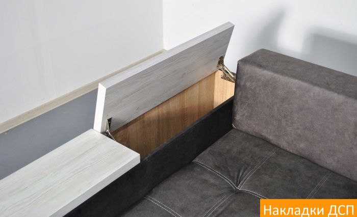 Угловой диван Неаполь 3 (бар, ниша + полки) Pocket Spring – 89 