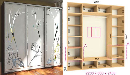 Шкаф-купе Ультра 2200-65