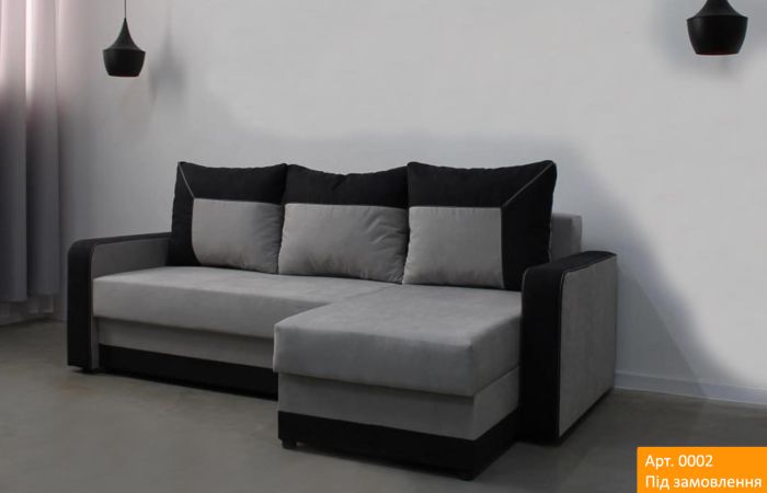 Угловой диван Акорд, мягкие подлокотники, антикоготь, износостойкая оббивка - 89