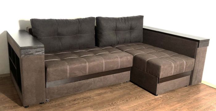 Угловой диван Неаполь (бар, ниша, полки) – 89