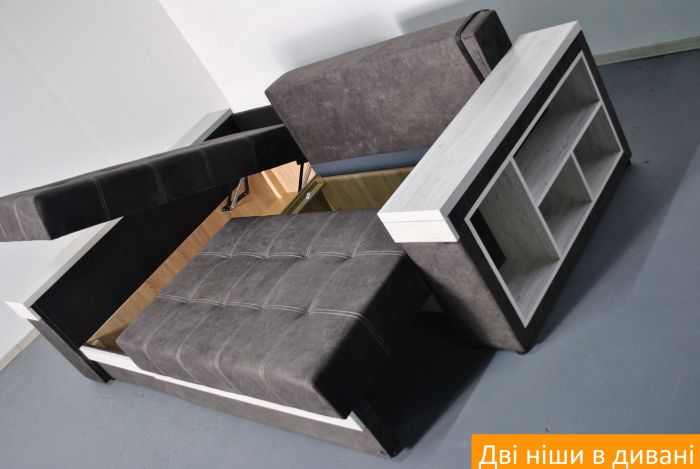 Угловой диван Неаполь 3 (бар, ниша + полки) Pocket Spring – 89 