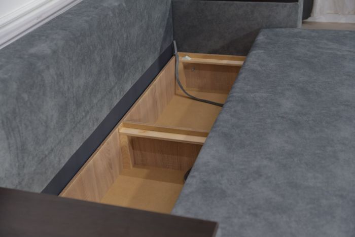 Диван Патрик с нишами в подлокотниках (ортопедическое спальное место, пружинная система Pocket Spring) - 89 part 1