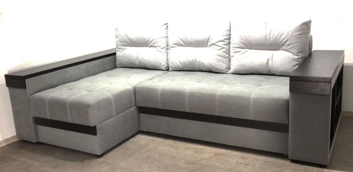 Угловой диван Неаполь (бар, ниша, полки) – 89