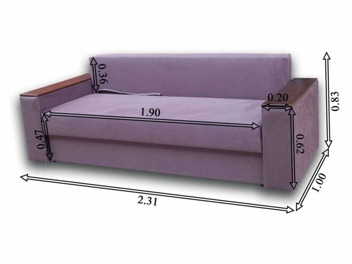 Диван Патрик с нишами в подлокотниках - 89 Part 6