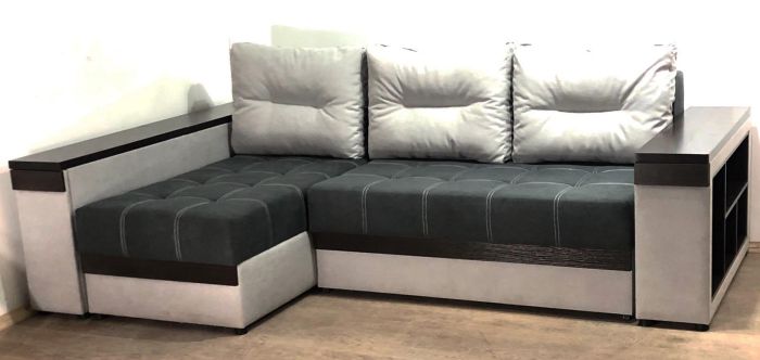 Угловой диван Неаполь (бар, ниша, полки) – 89