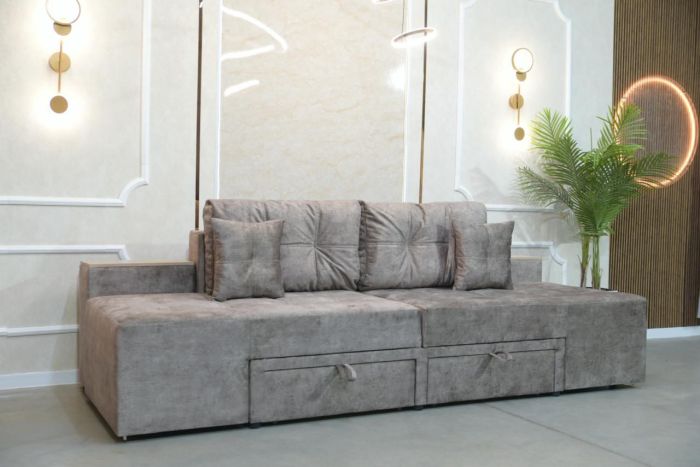 Диван трансформер Комбо 4 универсал (ниша в боковых тумбах + два ящика, ортопедическое спальное место, пружинная система Pocket Spring) - 89