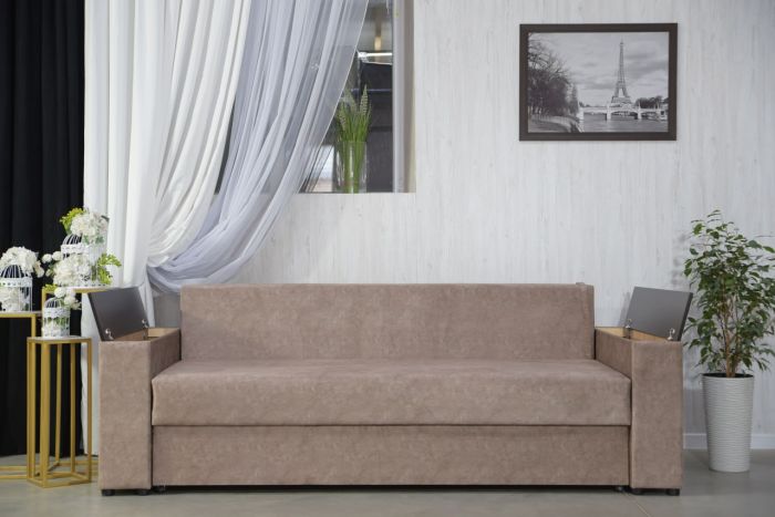 Диван Патрик с нишами в подлокотниках (ортопедическое спальное место, пружинная система Pocket Spring) - 89 part 1