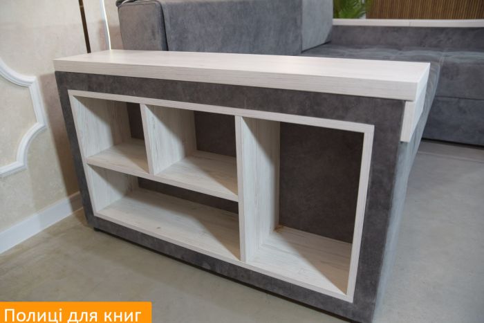 Угловой диван Неаполь 3 (бар, ниша + полки) Pocket Spring – 89 