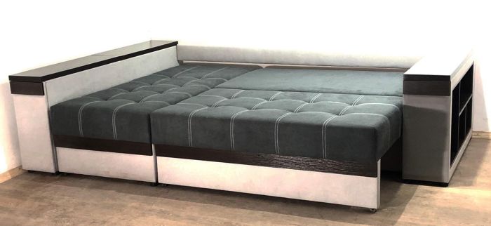 Угловой диван Неаполь (бар, ниша, полки) – 89