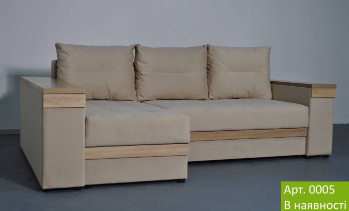 Угловой диван Неаполь 3 (бар, ниша + полки) Pocket Spring – 89 