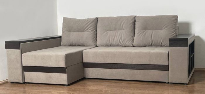 Угловой диван Неаполь (бар, ниша, полки) – 89