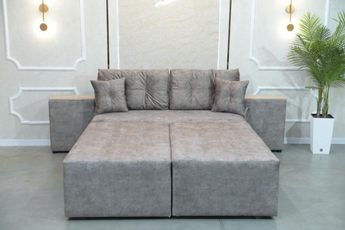 Диван трансформер Комбо 4 универсал (ниша в боковых тумбах + два ящика, ортопедическое спальное место, пружинная система Pocket Spring) - 89