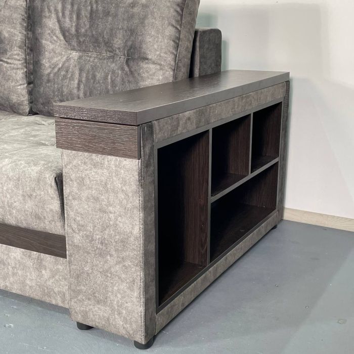 Угловой диван Неаполь 3 (бар, ниша + полки) Pocket Spring – 89 