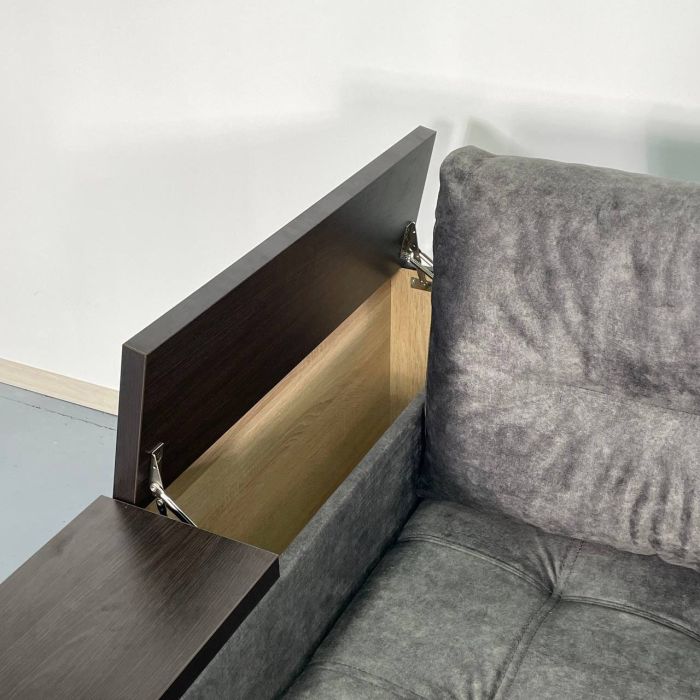 Угловой диван Неаполь 3 (бар, ниша + полки) Pocket Spring – 89 