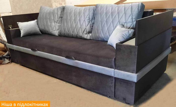 Диван Ланна New (ниша в подлокотниках), антикоготь, износостойкая оббивка - 107