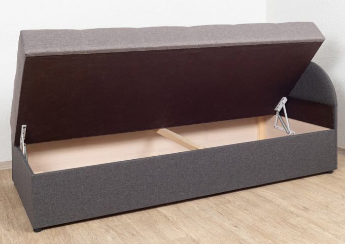 Односпальная кровать Малибу 800 на 1900, ткань рогожка - 101