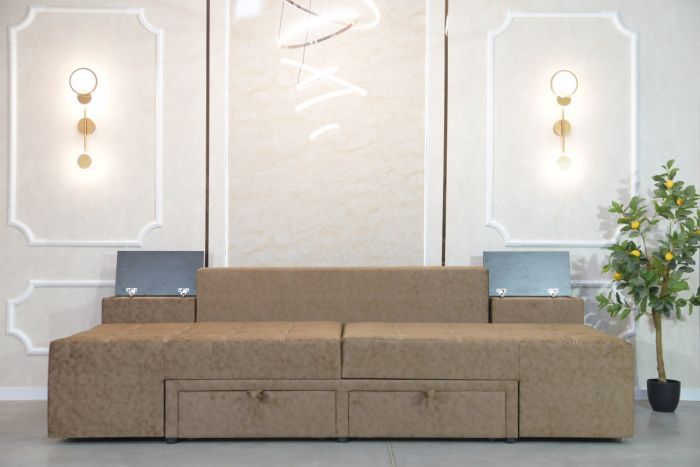 Диван трансформер Комбо 4 универсал (ниша в боковых тумбах + два ящика, ортопедическое спальное место, пружинная система Pocket Spring) - 89