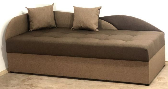 Односпальная кровать Малибу 800 на 1900, ткань рогожка - 101