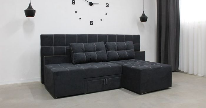 Диван трансформер Компакт 6 универсал (со спинкой, ящики-ниша, ниша в боковых тумбах) Прайм Т 2К — 89