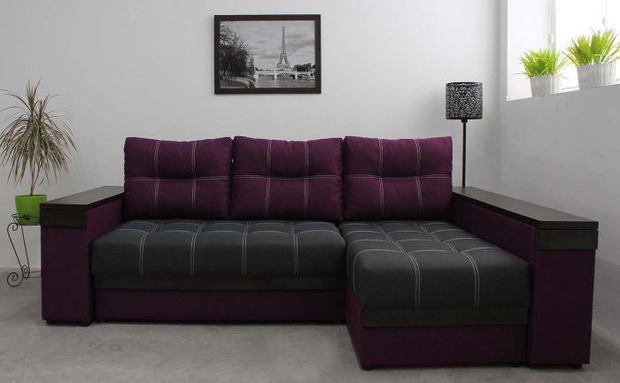 Угловой диван Неаполь (бар, ниша, полки) – 89