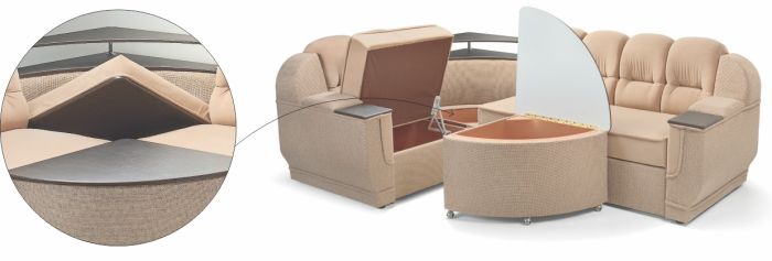 Угловой диван Прадо со столиком - 106