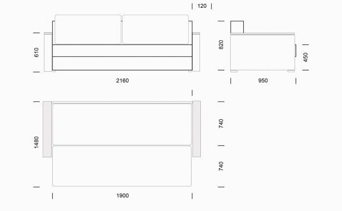 Диван ПР мягкие подлокотники - 16