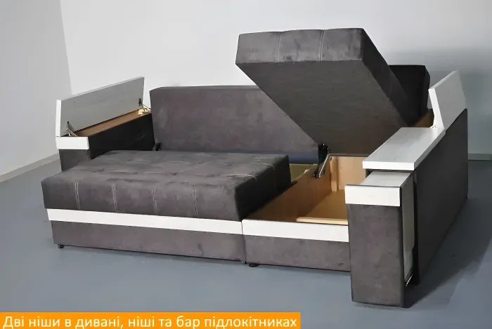 Угловой диван Неаполь 3 (ниша, бар + ниша) Pocket Spring – 89