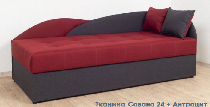 Односпальная кровать Малибу 800 на 1900, ткань рогожка - 101