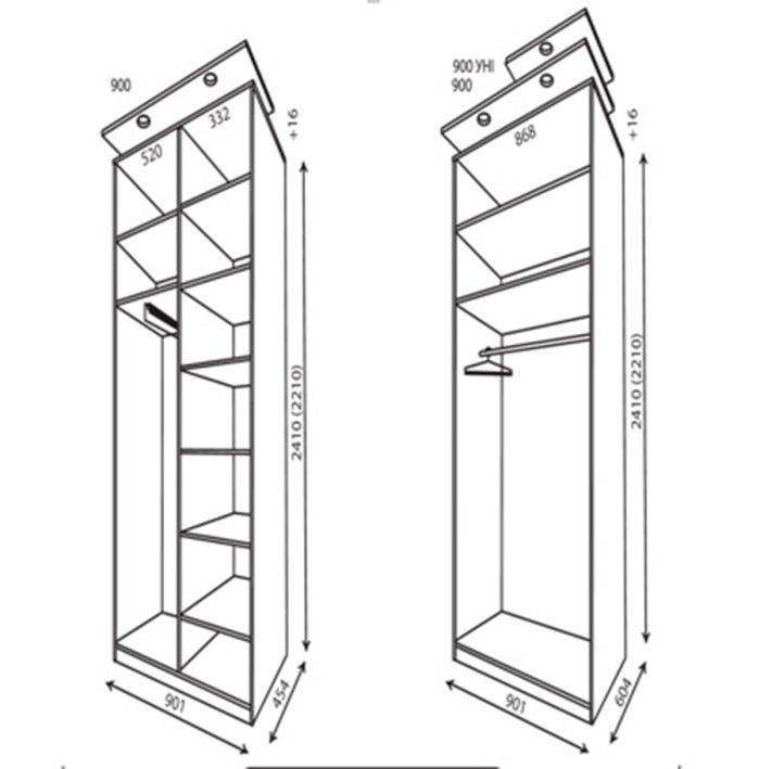 Шкаф купе 900-92