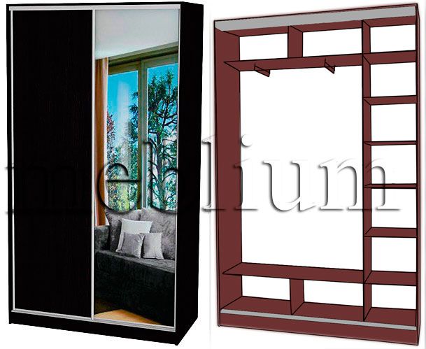 Шкаф-купе Эконом 1500-20