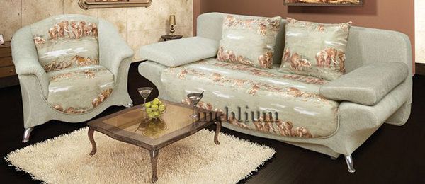 Диван Марта 120-7 Танго браун + Лючия 623