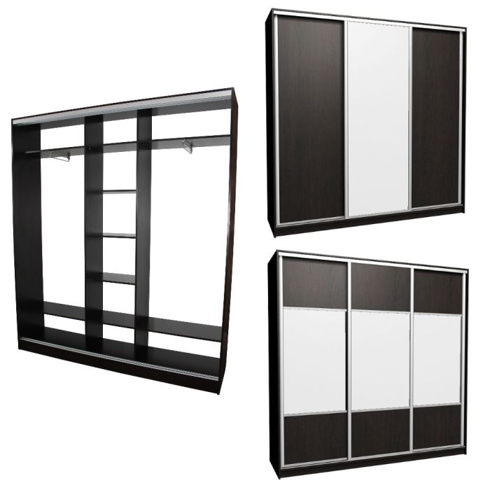 Шкаф-купе Эконом 2400 комбо Д-З (Три фасада)-20