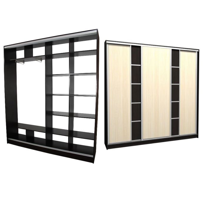 Шкаф-купе Эконом 2100 ск. комбо Д-Д (Два фасада)-20