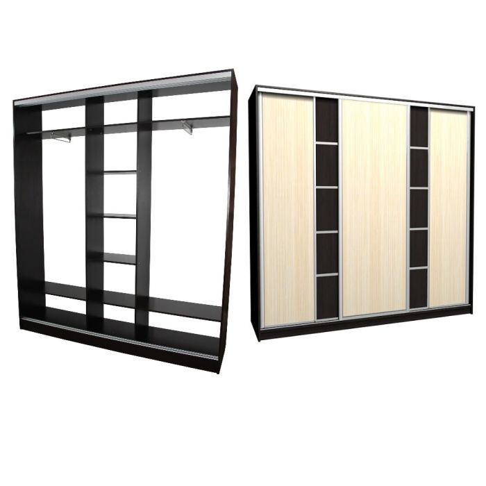 Шкаф-купе Эконом 2300 ск. комбо Д-Д (Три фасада)-20